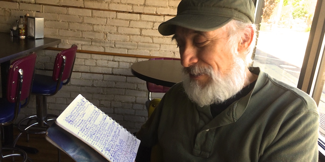 Frandu during an interview at Tex Tubb's Taco Palace. Photo by Chris Lay.