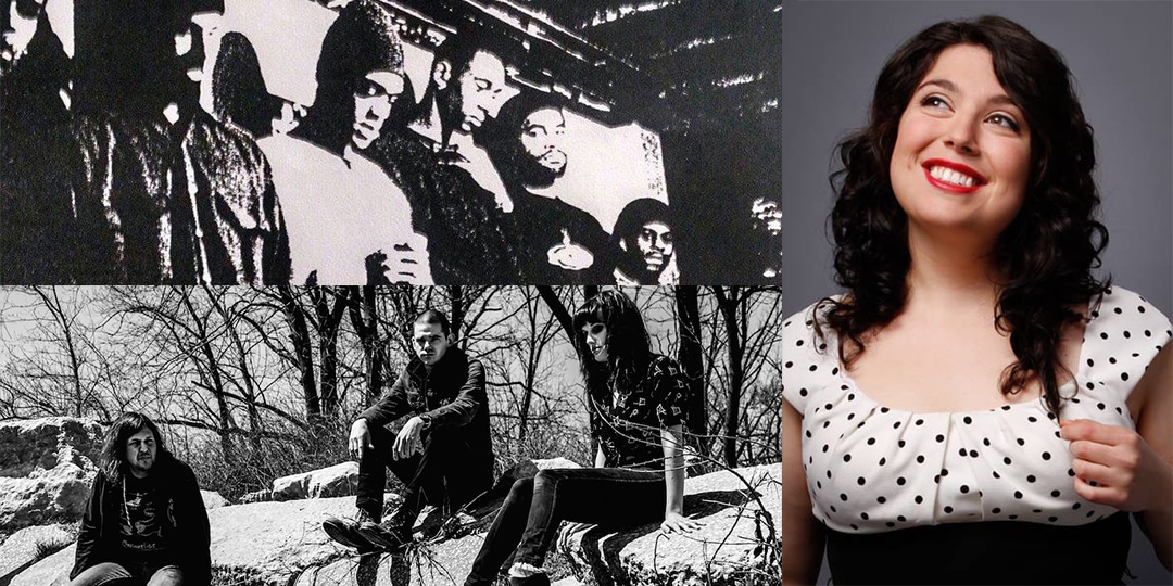 Clockwise from top left: Black Poets Society appear at a retrospective on June 27 at Maria's; Jenny Zigrino plays June 25 through 27 at the Comedy Club on State; and Nervosas play June 26 at Mickey's Tavern.