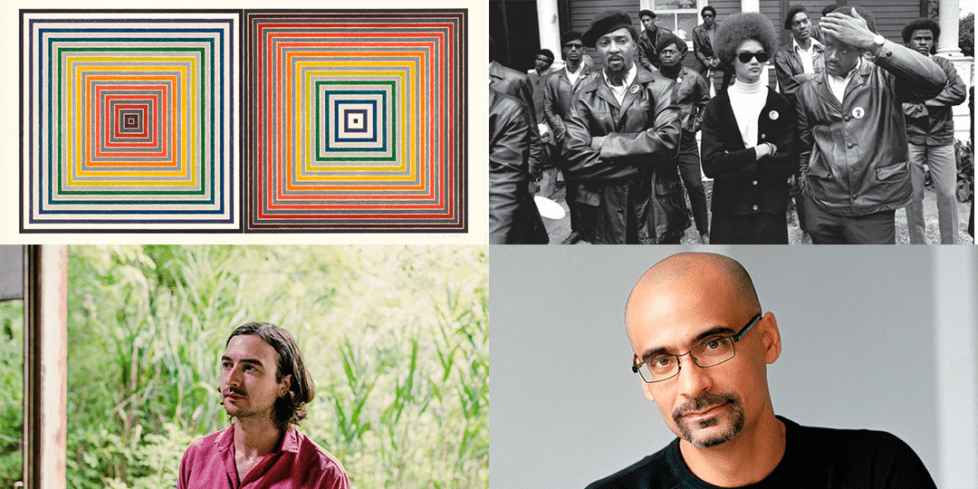 Clockwise from top left: MMOCA's Frank Stella retrospective opens February 5, The Black Panthers: Vanguard Of The Revolution screens February 9 at the Central Library, Junot Díaz speaks February 8 at the Union Theater, and Martin Courtney plays Febr…