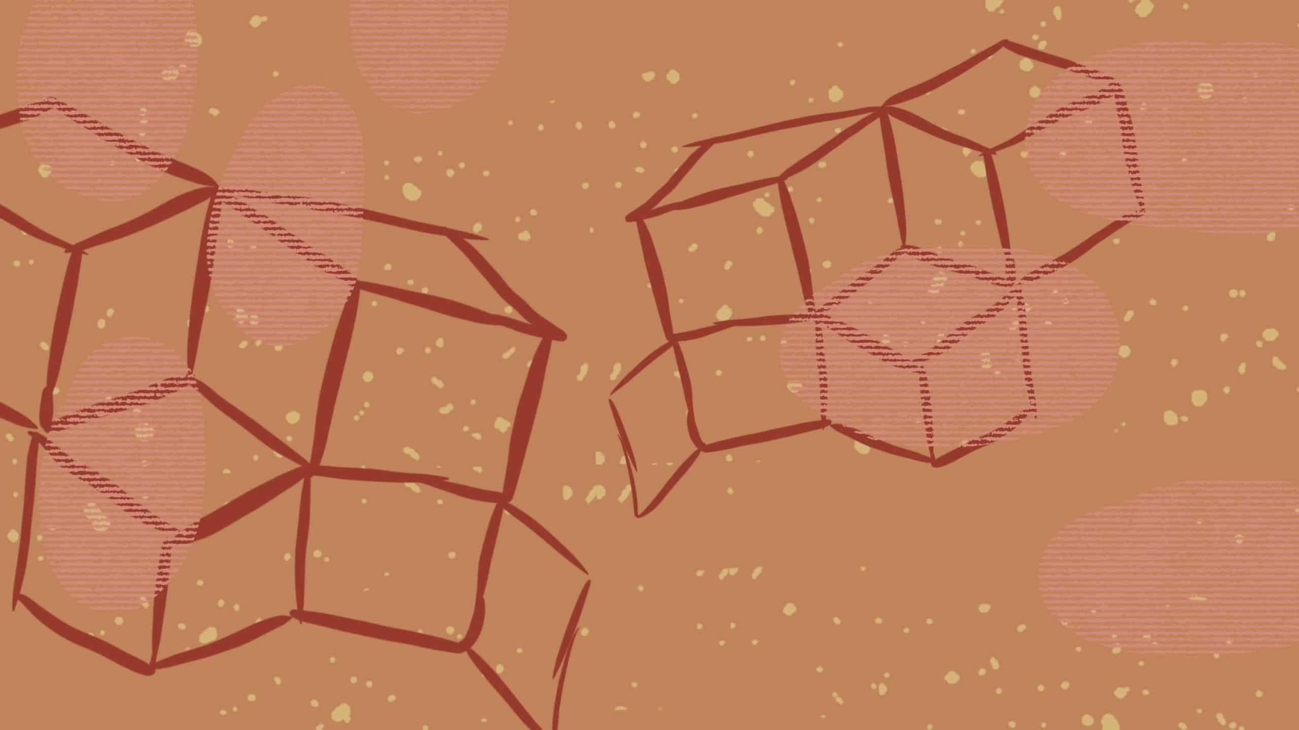 Illustration: Cube-like abstract shapes against an orange background. Illustration by Maggie Denman.