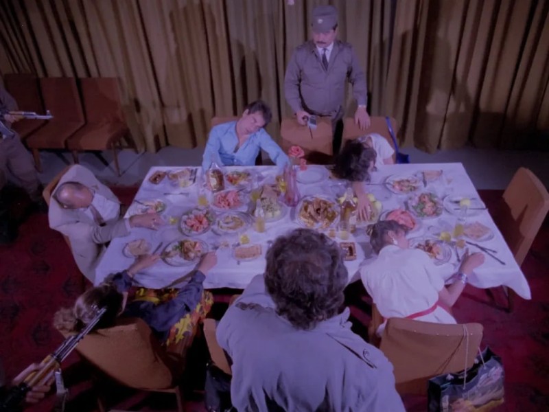 A re-shot scene from "The Black Diamond" (1989) where revolutionaries have killed a family of dissidents. Director Abdulkhalek Halil was ordered to reduce the amount of gore in the original take so as to not make the communists seem overly brutal.