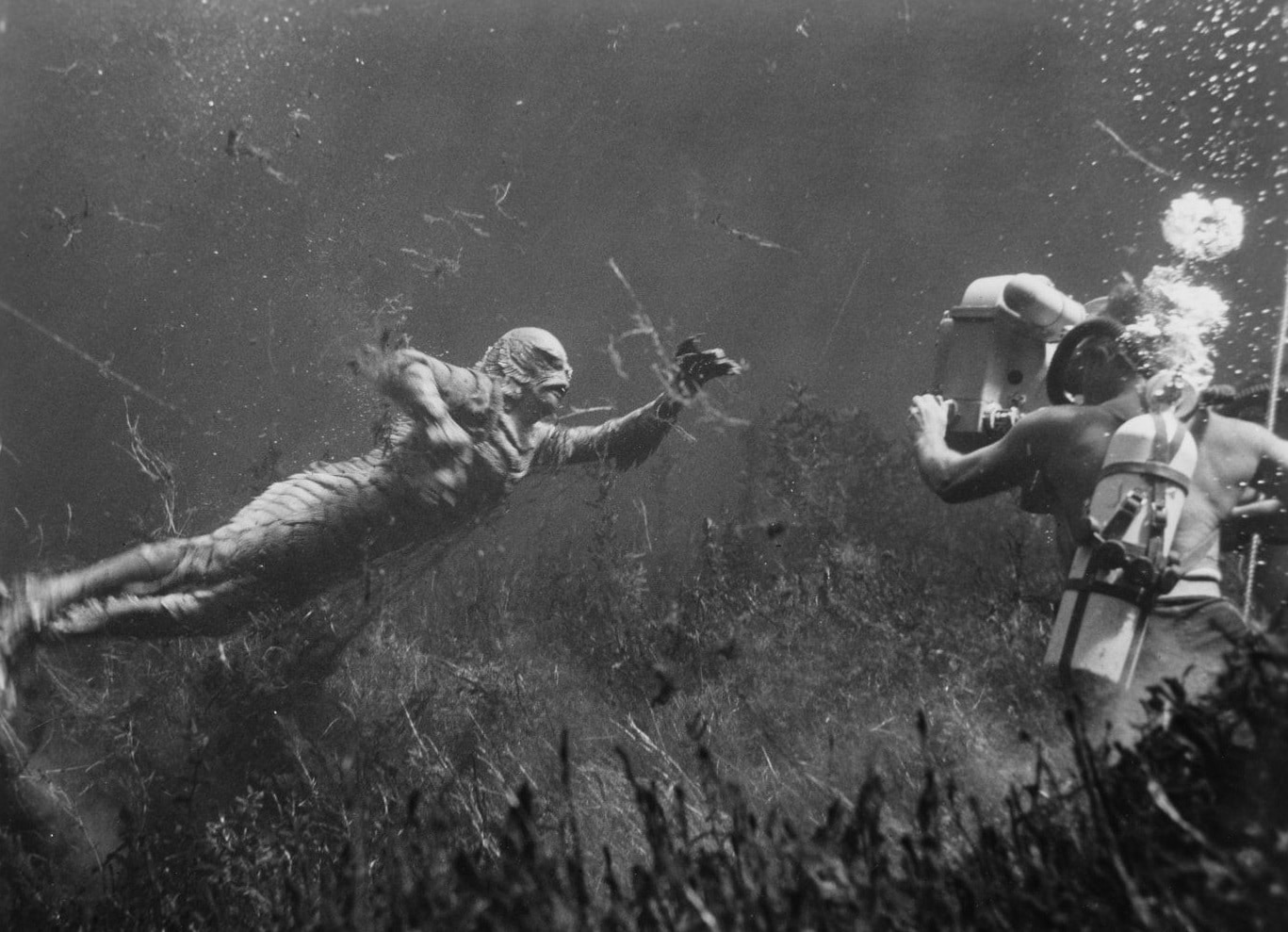 An underwater sequence from "Creature From The Black Lagoon" (1954).